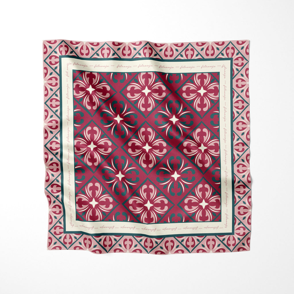 Amber-Foulard 90x90 in 100% seta