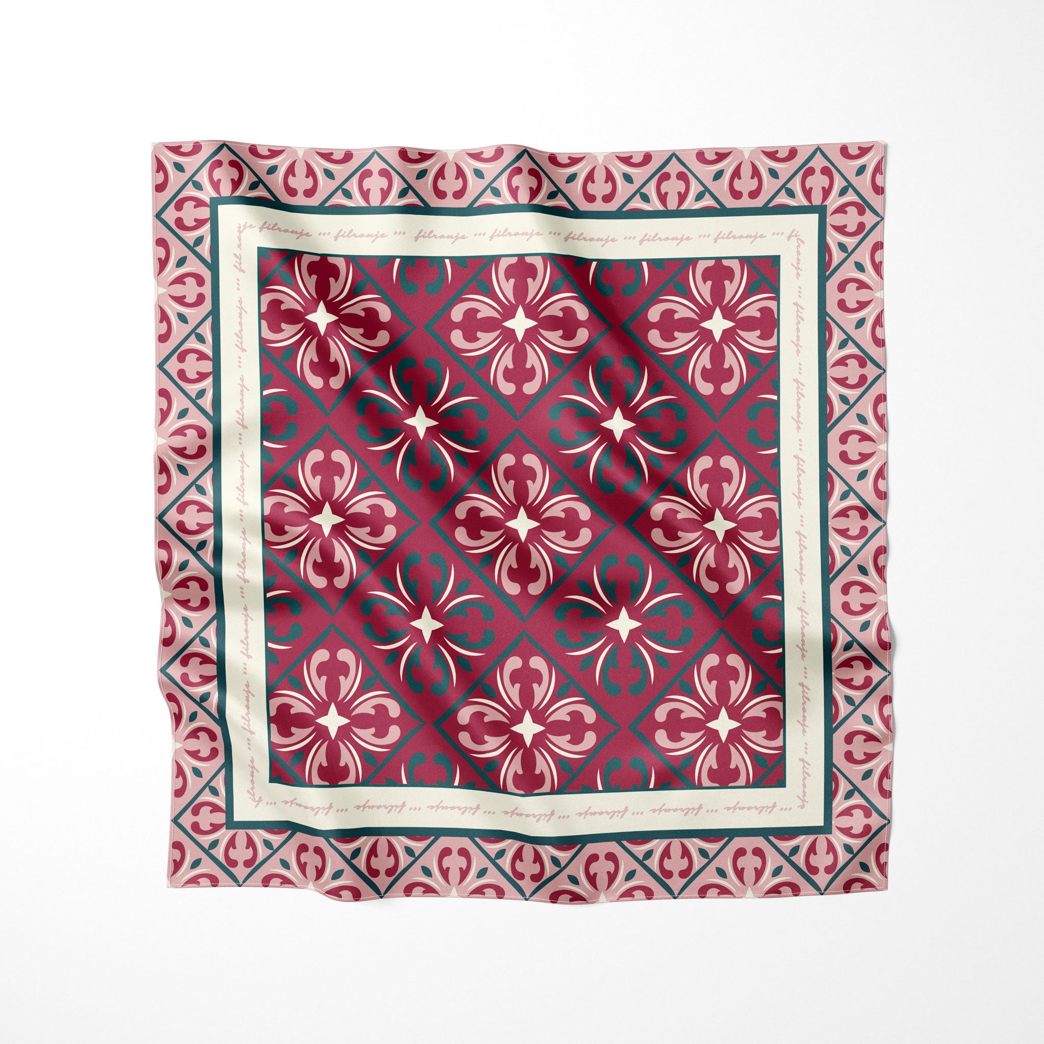 Amber-Foulard 90x90 in 100% seta