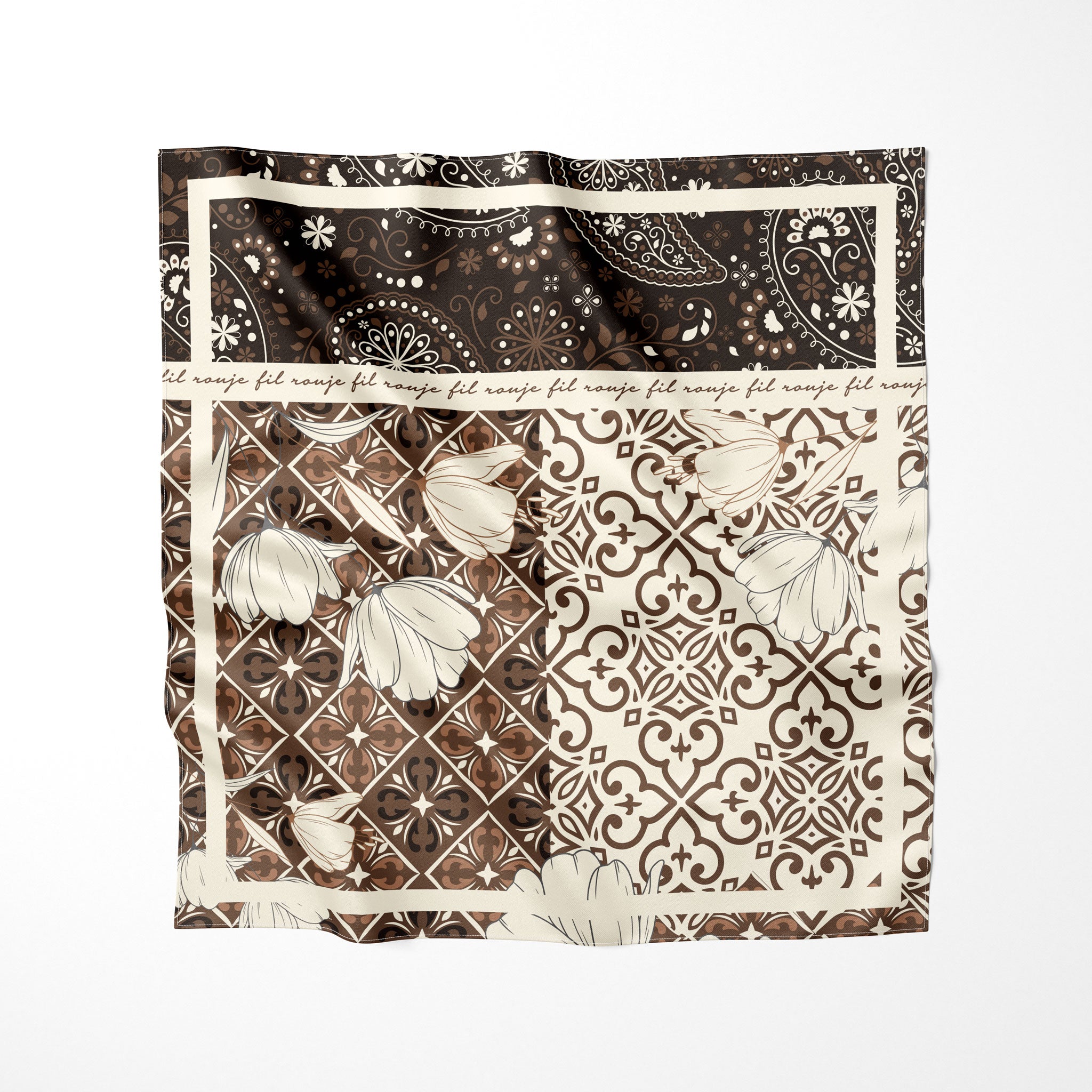 Cora-Foulard 90x90 in 100% seta