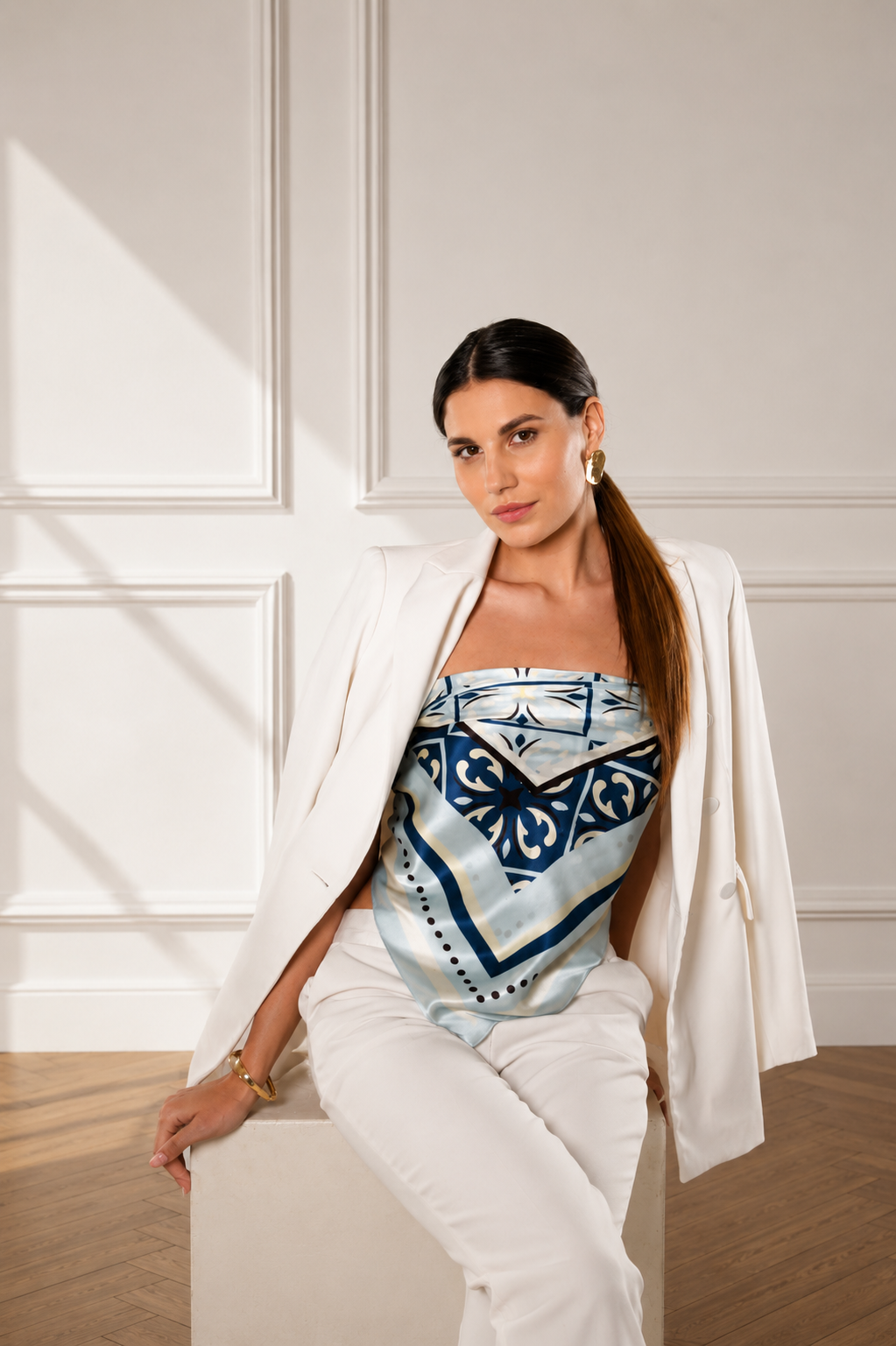 Camille - Foulard 90x90 in 100% seta