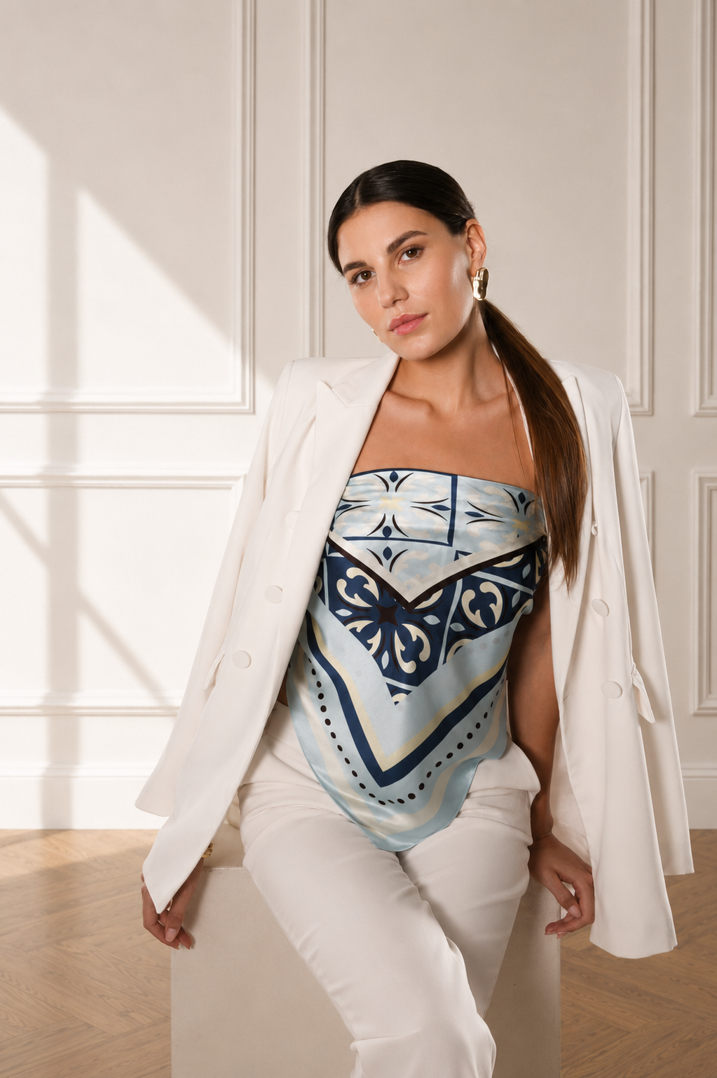 Camille - Foulard 90x90 in 100% seta