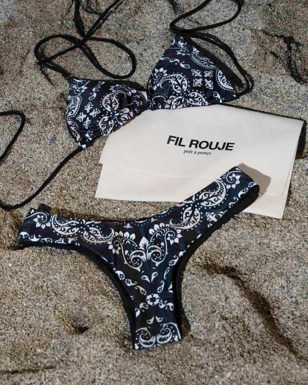 PORTOFINO - Costume bikini reversibile nero