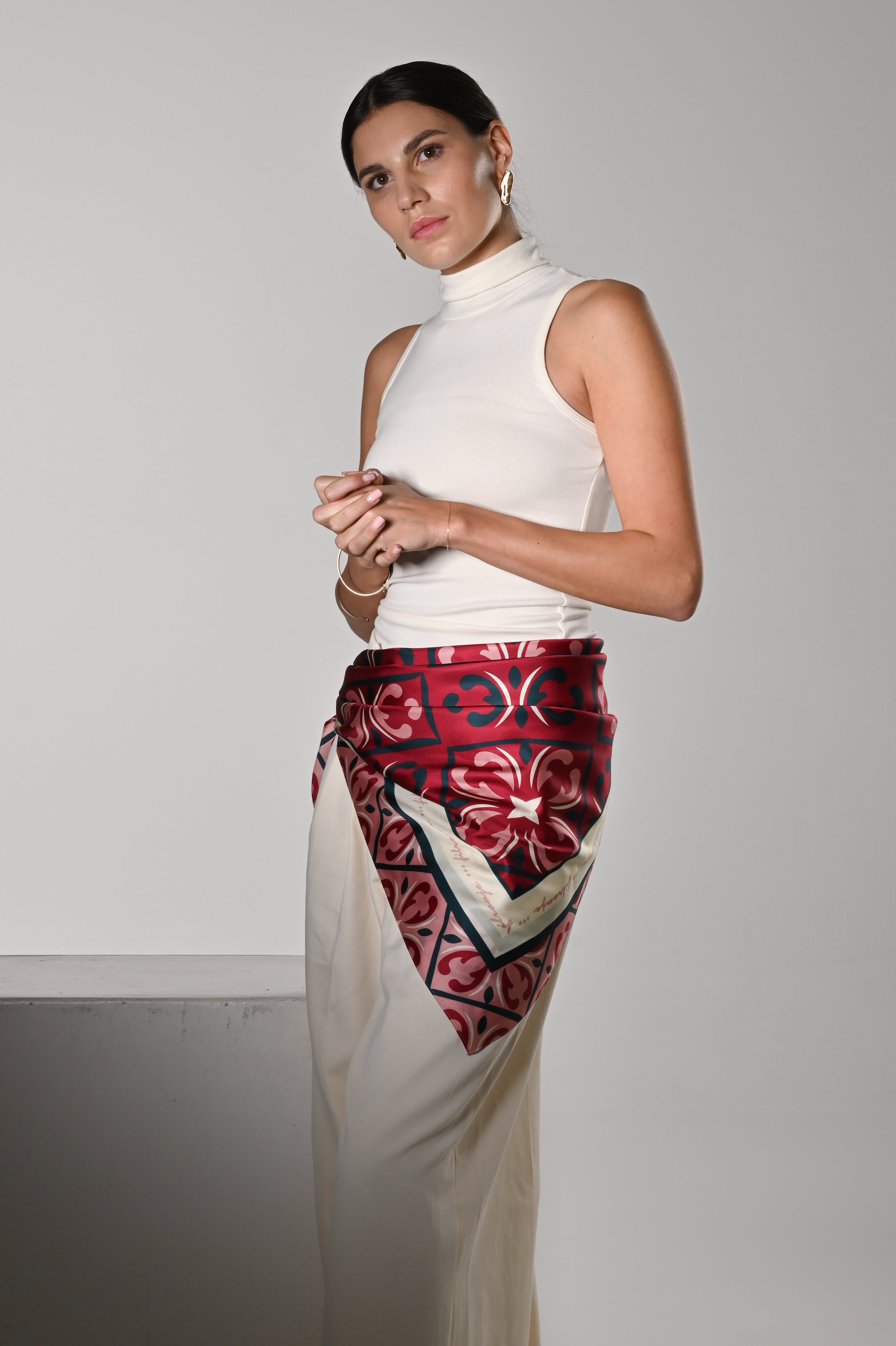 Amber-Foulard 90x90 in 100% seta