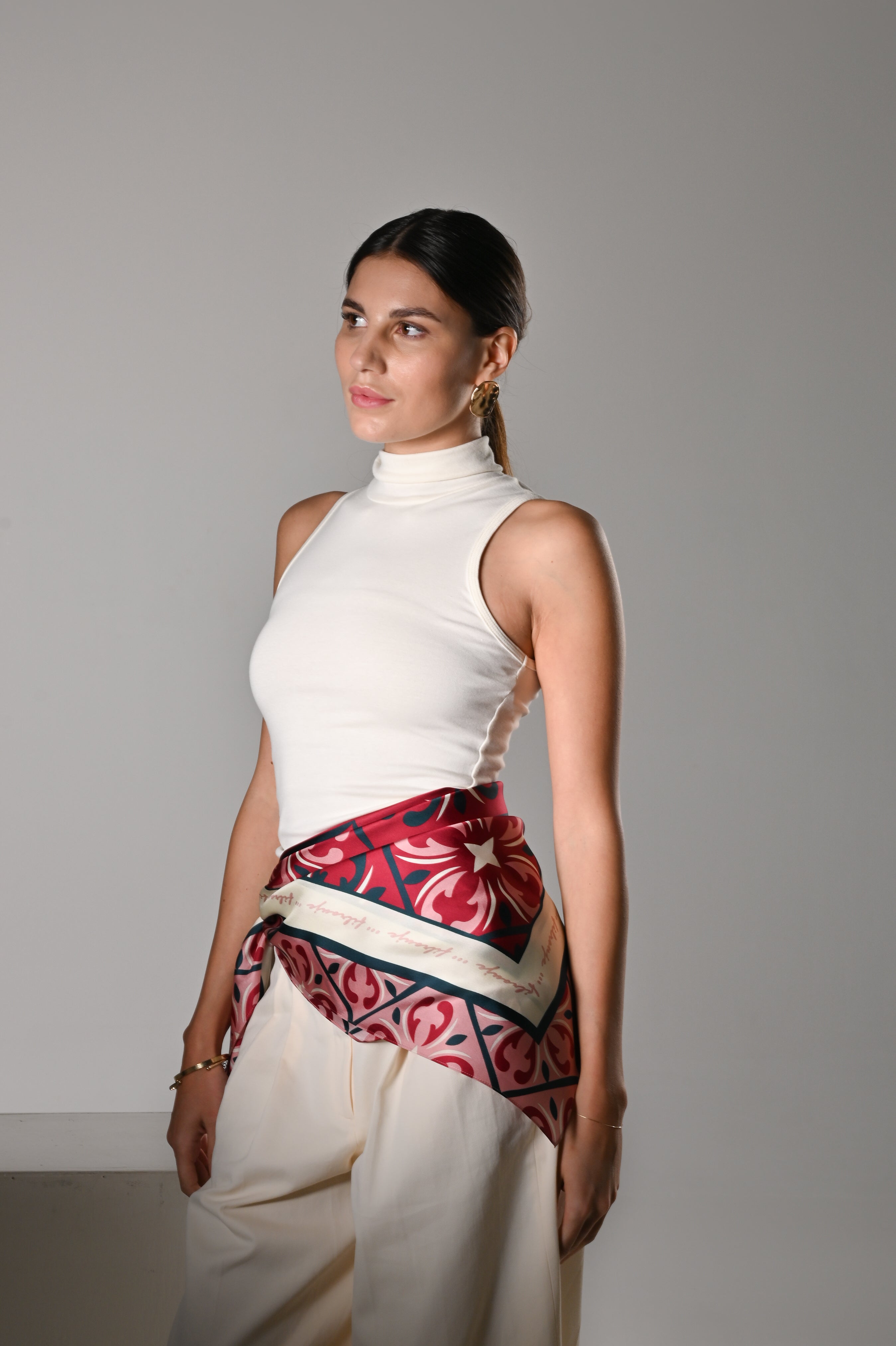 Amber-Foulard 90x90 in 100% seta