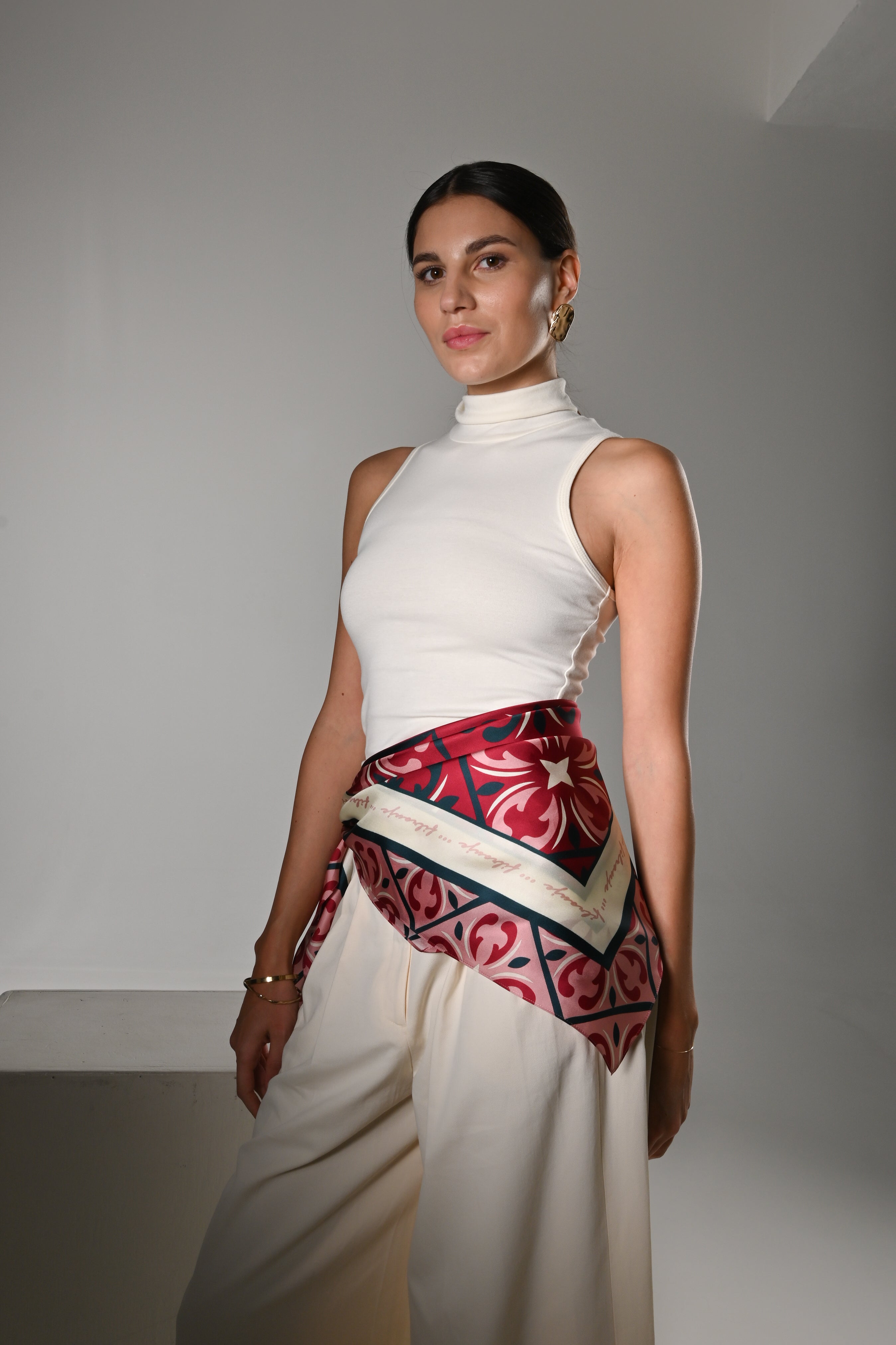 Amber-Foulard 90x90 in 100% seta