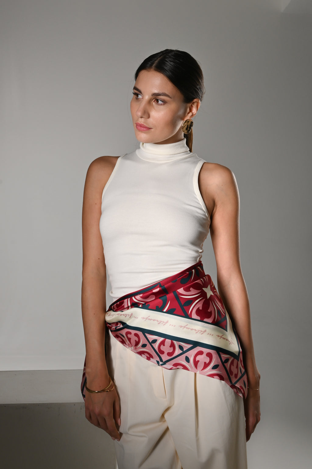 Amber-Foulard 90x90 in 100% seta