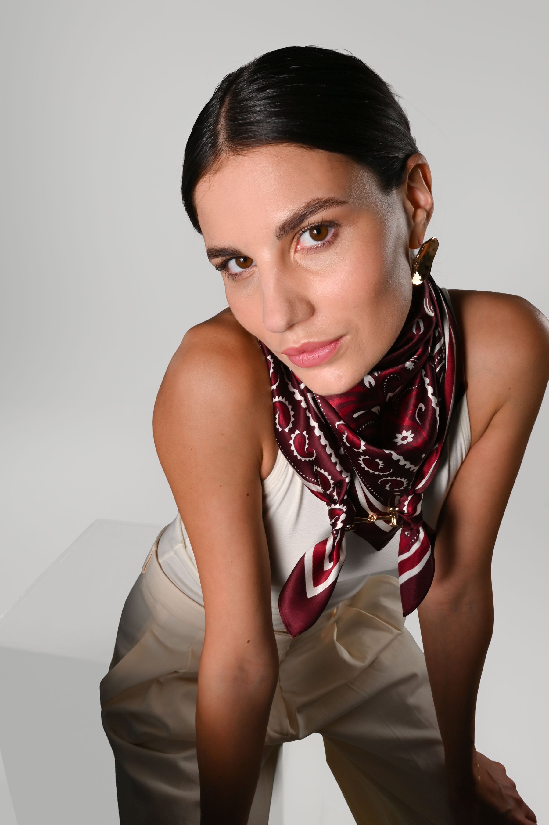 Essie-Foulard 90x90 in 100% seta
