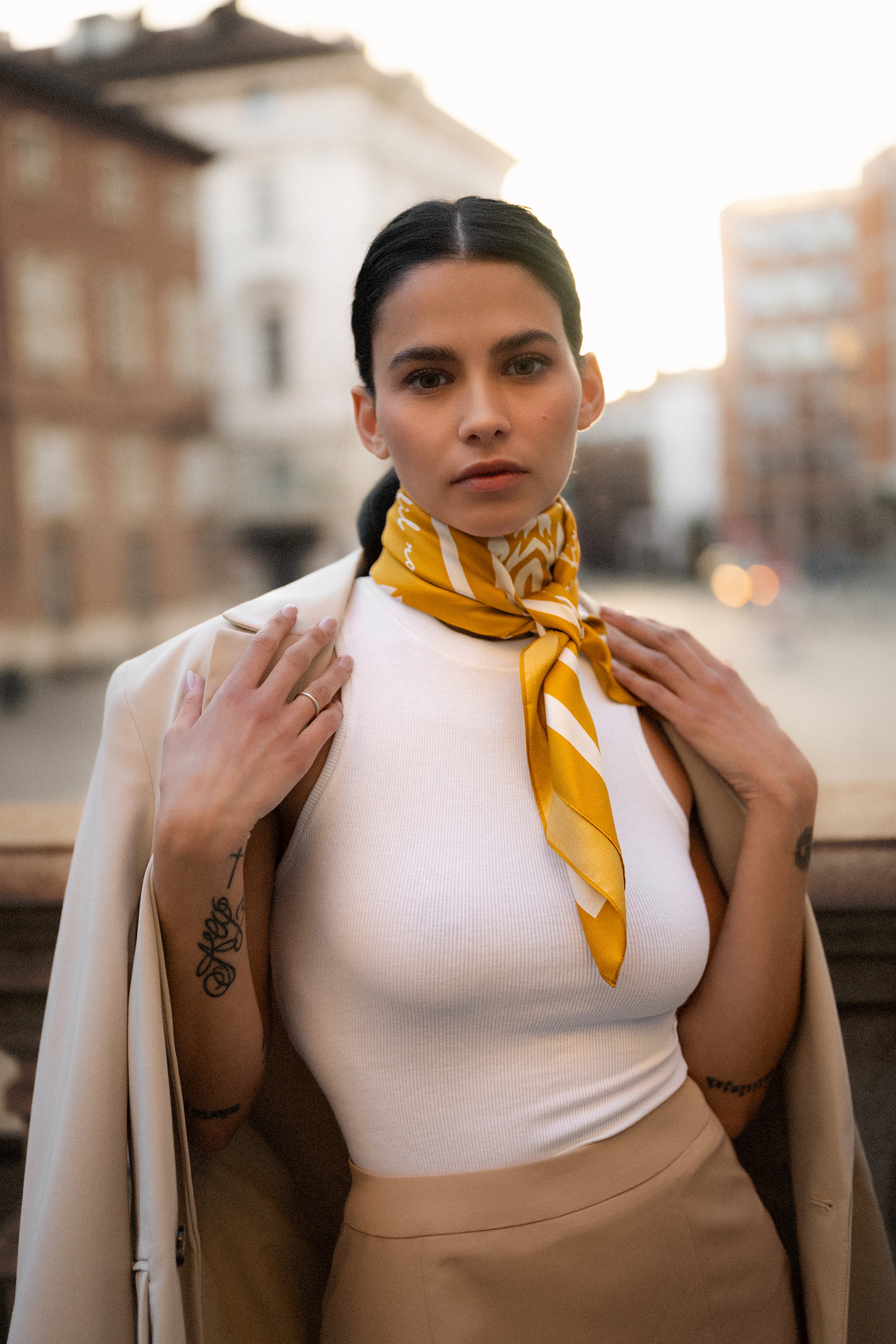 Bella-Foulard 90x90 in 100% seta