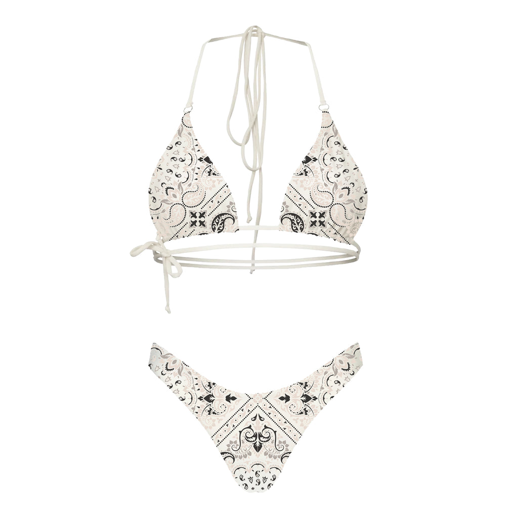 CAPRI - Costume bikini reversibile fantasia