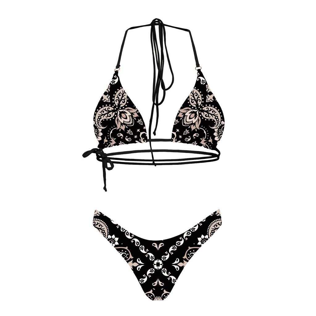 PORTOFINO - Costume bikini reversibile fantasia