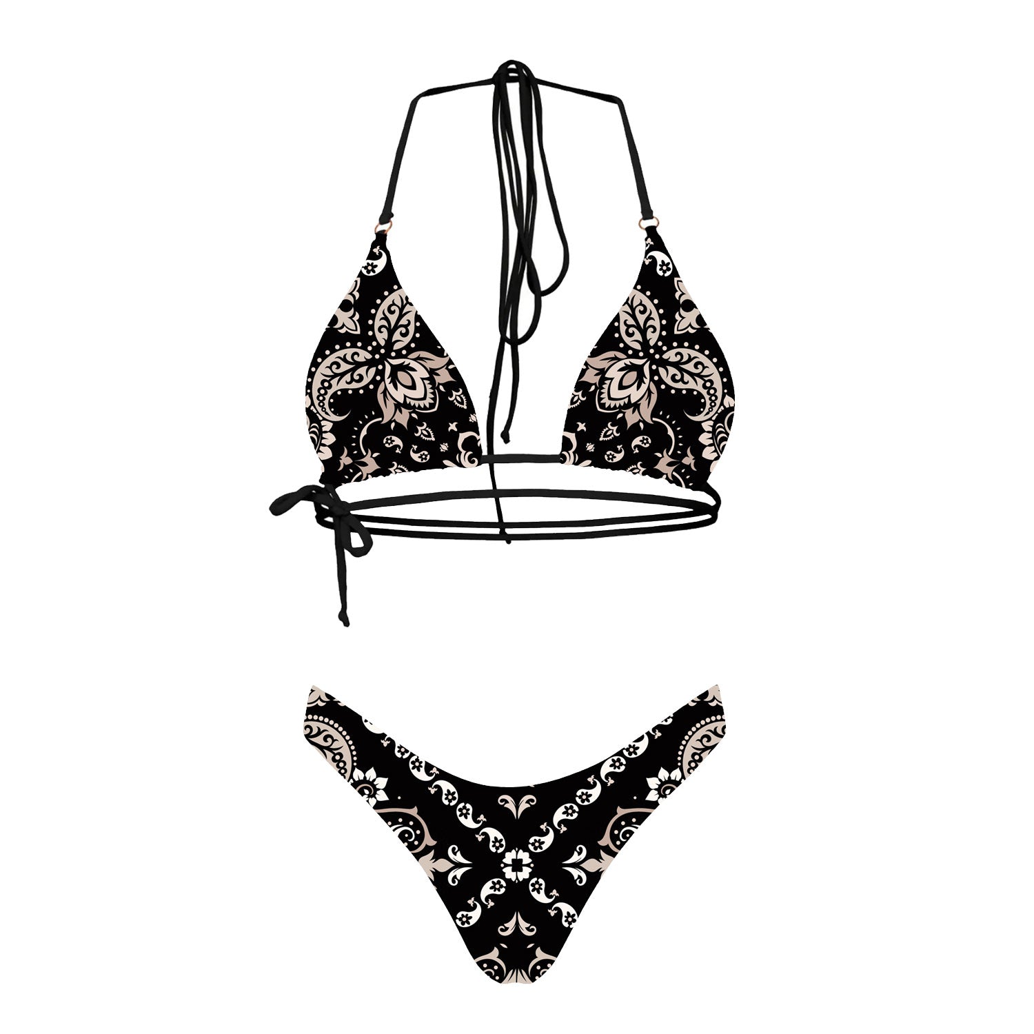 PORTOFINO - Costume bikini reversibile fantasia