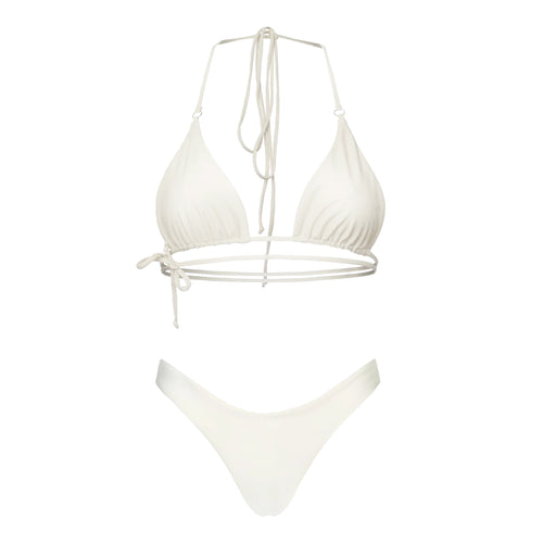 CAPRI - Costume bikini reversibile bianco